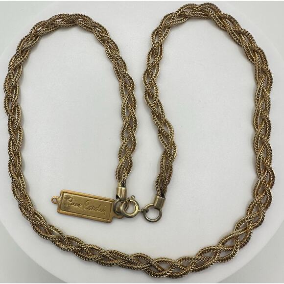 Pierre Cardin vintage 12kt gold filled braided foxtail chains 18” necklace 15g - Picture 1 of 10